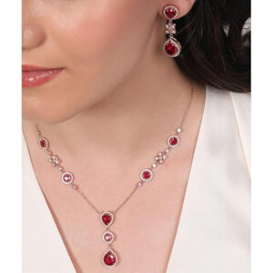 Rose Gold 925 Silver Jewelry Set